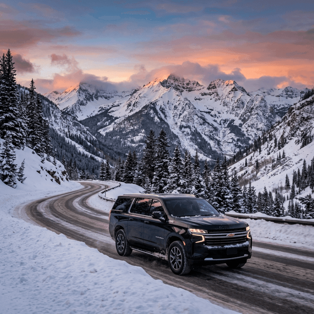 GoSno private SUV transportation at Denver Airport