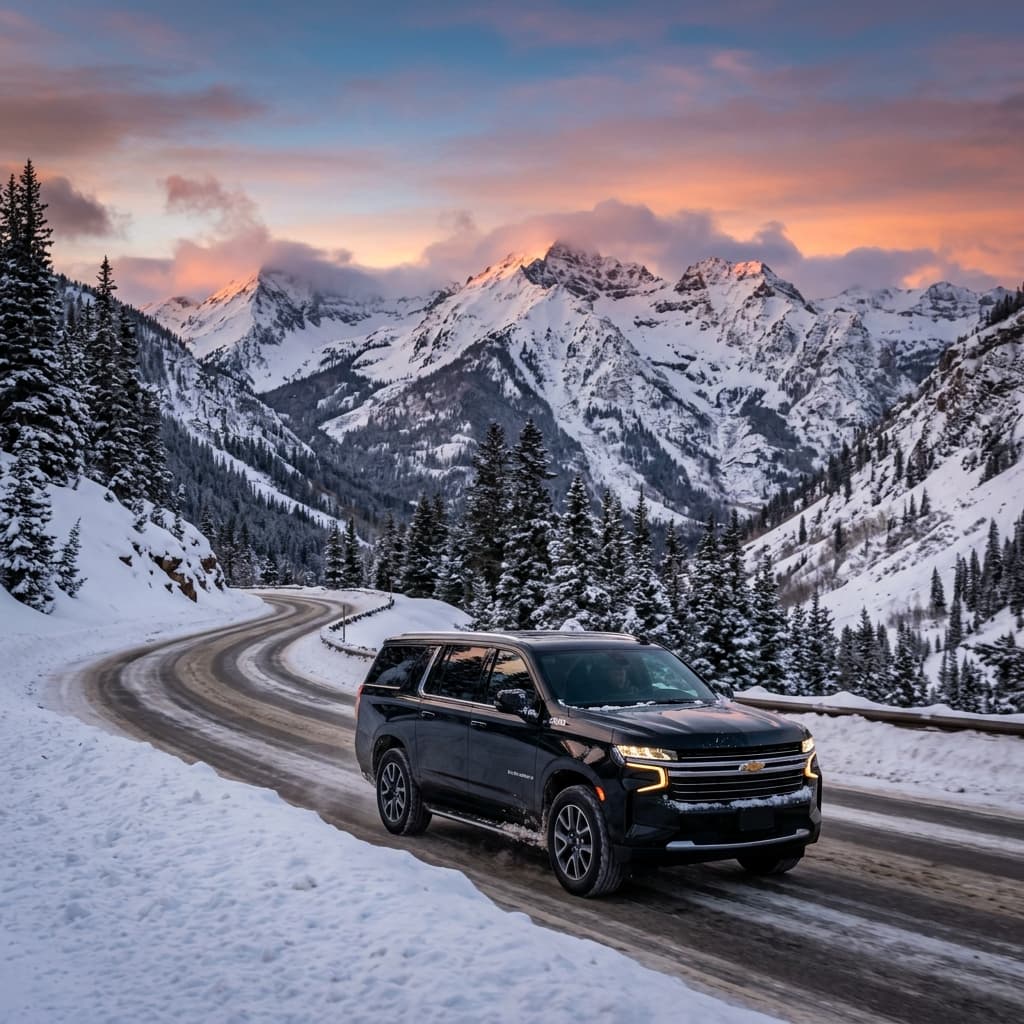 GoSno private SUV transportation at Denver Airport